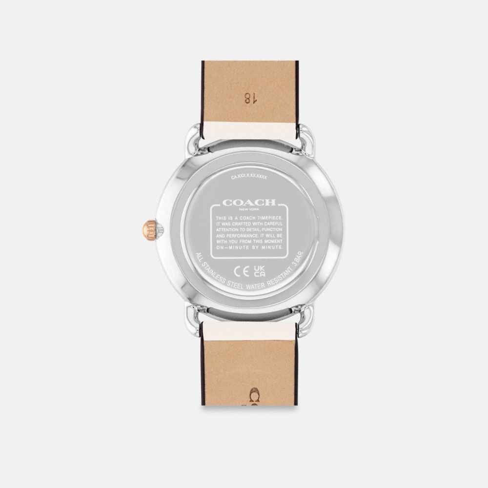 COACH®,MONTRE ELLIOT, 36 MM,Craie,Back View