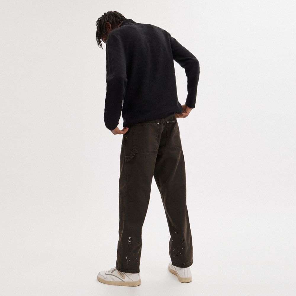 COACH®,CANVAS PANTS,Metal,Brown,Scale View