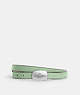 COACH®,SIGNATURE BUCKLE CUT-TO-SIZE REVERSIBLE ELIZA BELT, 18MM,Leather,Sv/Pale Green/Ivory,Front View