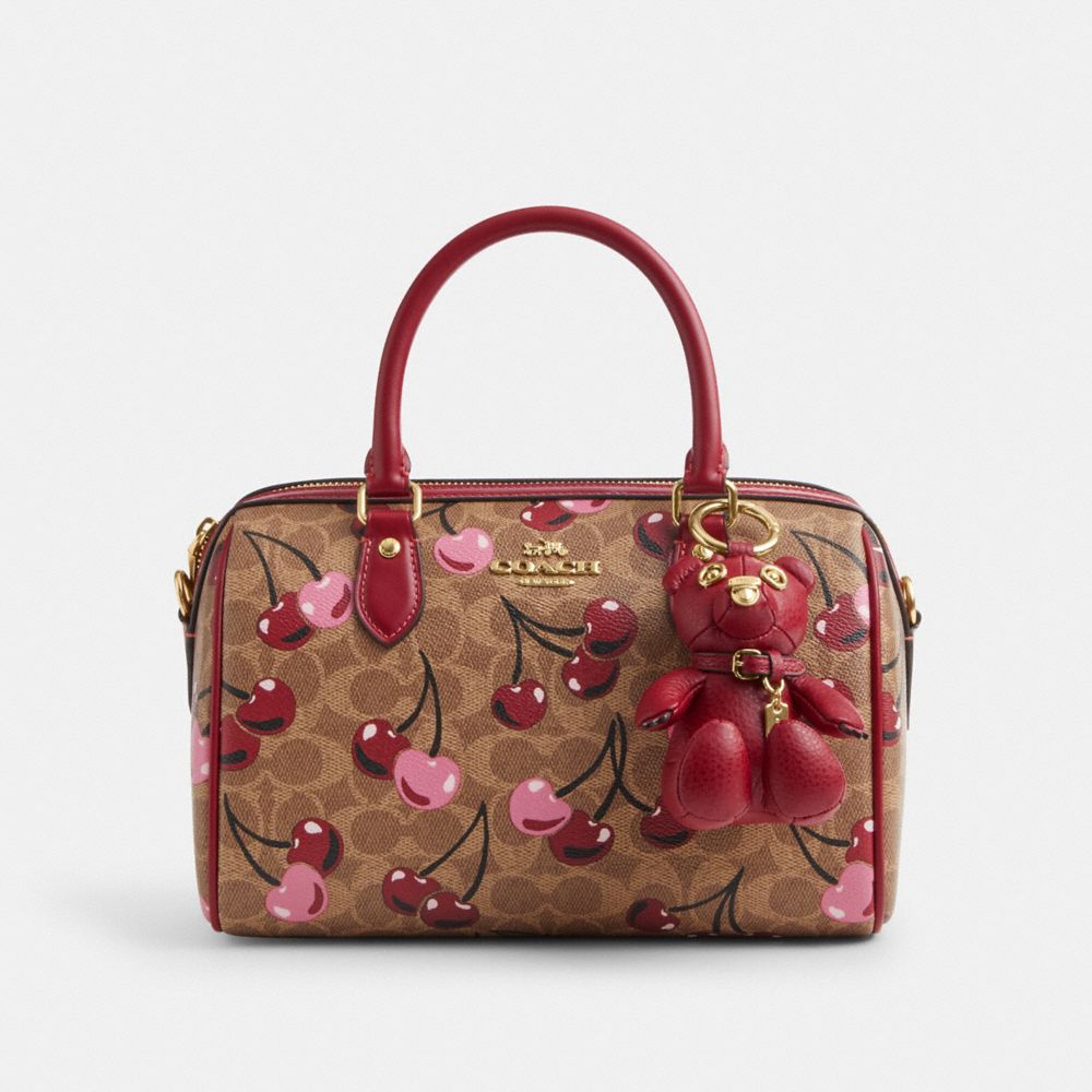COACH®,ベア バッグ チャーム,バッグチャーム&キーホルダー,ﾀﾞｰｸ ﾙﾋﾞｰ