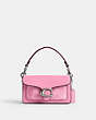 COACH®,TABBY BAG 12 IN SIGNATURE CANVAS,Coated Canvas,Mini,Silver/Vivid Pink,Front View