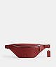 COACH®,CHARTER BELT BAG 7,Polished Pebble Leather,Medium,Ruby Red,Front View