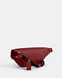 COACH®,CHARTER BELT BAG 7,Polished Pebble Leather,Medium,Ruby Red,Angle View