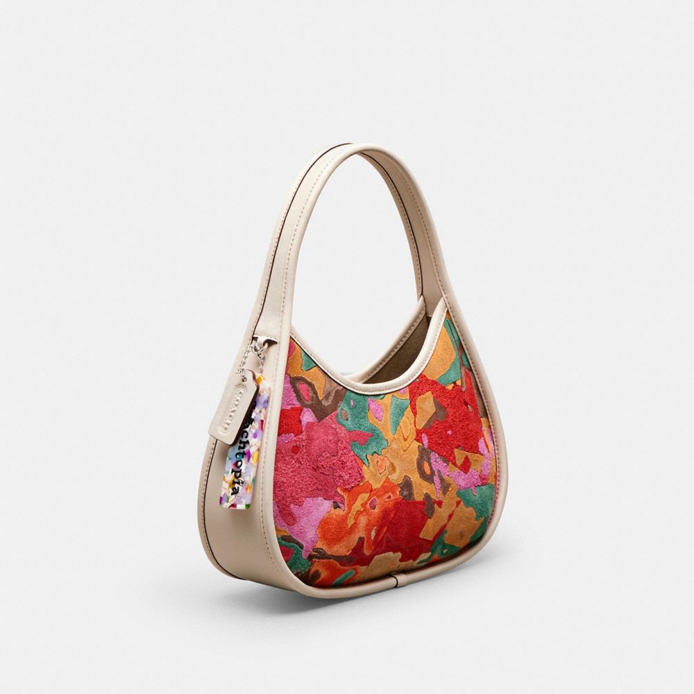 COACH®,Ergo Bag In Upcrushed Upcrafted Leather,Leather,Lining Leather,Acrylic,Shoulder Bag,Plastic,Piping,Embossed,Logo,Ca...,Multi Color,Angle View