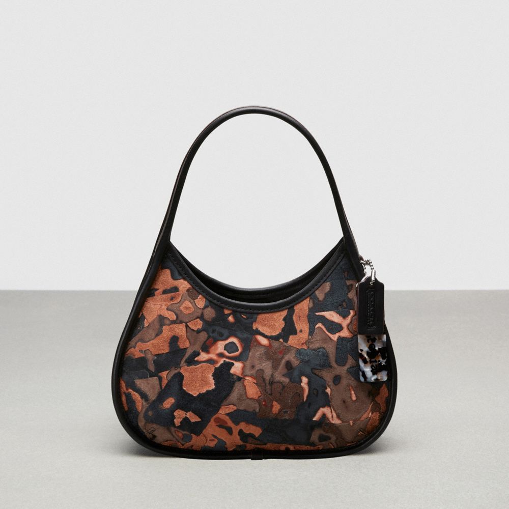 COACH®,Ergo Bag In Patchwork Upcrushed Upcrafted Leather,Upcrafted Leather™,Small,Terracotta/Maple Multi,Front View