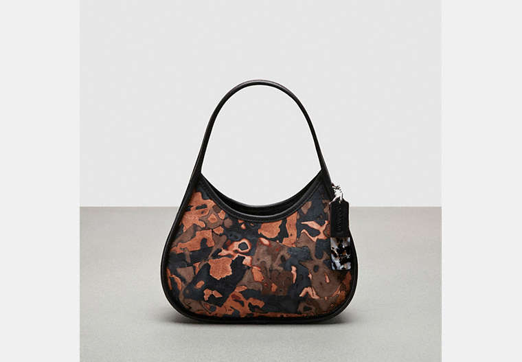 COACH®,Ergo Bag in Patchwork Upcrushed Upcrafted Leather,Upcrafted Leather™,Small,Terracotta/Maple Multi,Front View