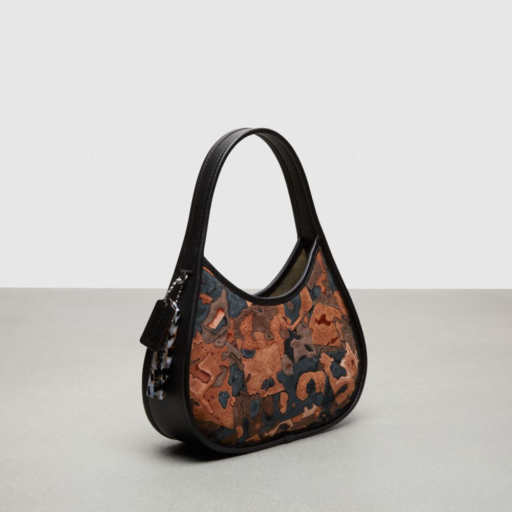 COACH®,Ergo Bag In Patchwork Upcrushed Upcrafted Leather,Upcrafted Leather™,Small,Terracotta/Maple Multi,Angle View