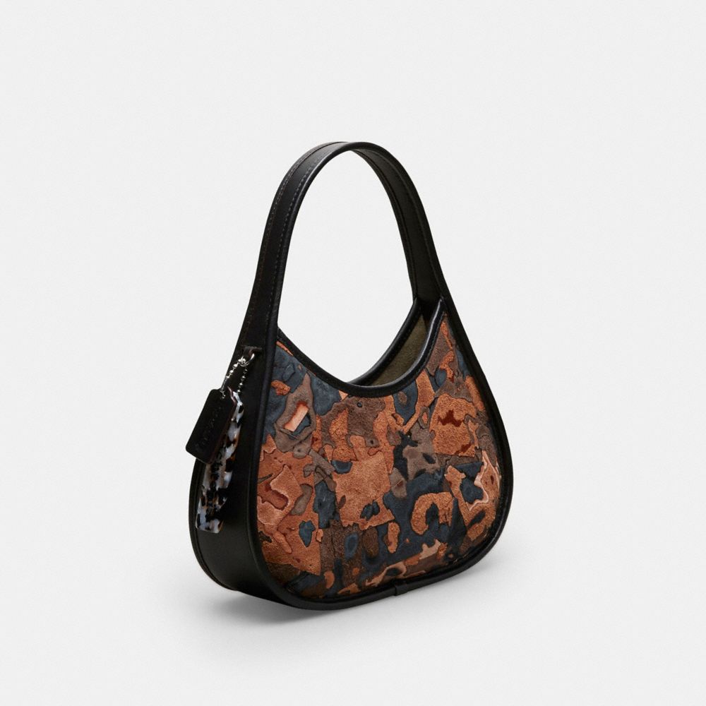 COACH®,Ergo Bag In Patchwork Upcrushed Upcrafted Leather,Upcrafted Leather™,Small,Terracotta/Maple Multi,Angle View