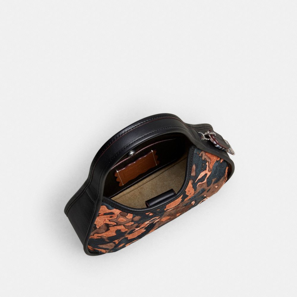 COACH®,Ergo Bag In Upcrushed Upcrafted Leather,Leather,Lining Leather,Acrylic,Shoulder Bag,Plastic,Piping,Embossed,Logo,Ca...,Multi Color,Inside View,Top View