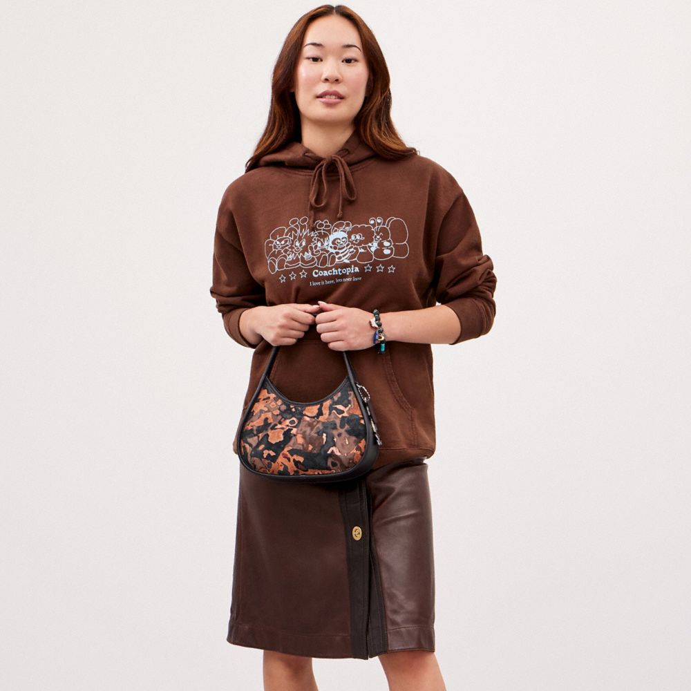 COACH®,Ergo Bag In Upcrushed Upcrafted Leather,Leather,Lining Leather,Acrylic,Shoulder Bag,Plastic,Piping,Embossed,Logo,Ca...,Multi Color,Detail View
