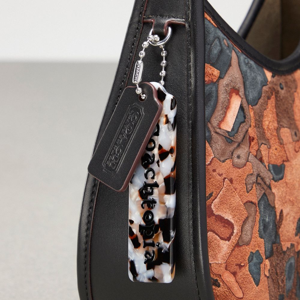COACH®,Ergo Bag In Upcrushed Upcrafted Leather,Leather,Lining Leather,Acrylic,Shoulder Bag,Plastic,Piping,Embossed,Logo,Ca...,Multi Color,Group View