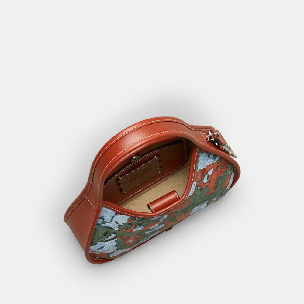 COACH®,Ergo Bag In Upcrushed Upcrafted Leather,Leather,Lining Leather,Acrylic,Shoulder Bag,Plastic,Piping,Embossed,Logo,Ca...,Multi Color,Inside View,Top View