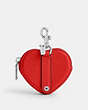 COACH®,HEART COIN PURSE,Polished Pebble Leather,Mini,Sport Red,Back View