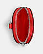 COACH®,HEART COIN PURSE,Polished Pebble Leather,Mini,Sport Red,Inside View,Top View