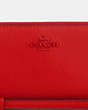 COACH®,LONG ZIP AROUND WALLET,Leather,Mini,Silver/Bright Poppy