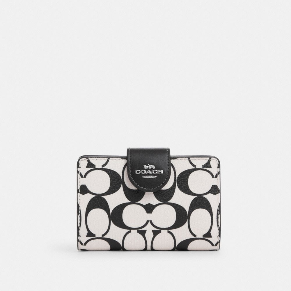 Black and silver coach wallet new arrivals