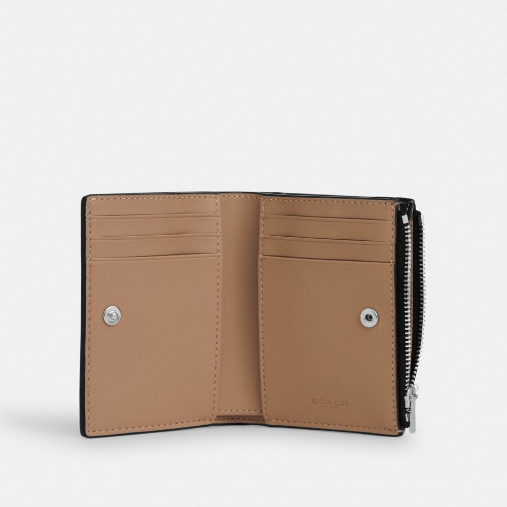 COACH®,Bifold Wallet In Signature Canvas,,Inside View,Top View