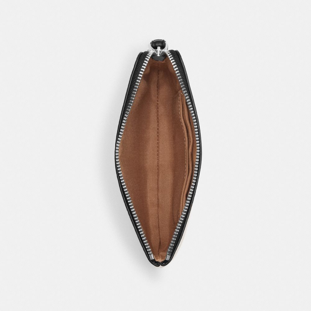 COACH®,Corner Zip Wristlet In Signature Canvas,,Inside View,Top View