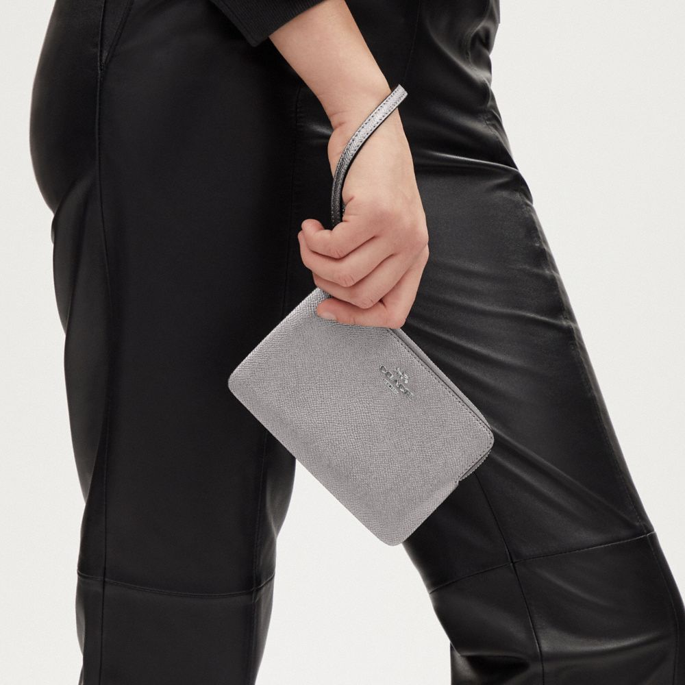 COACH®,Corner Zip Wristlet,,Detail View