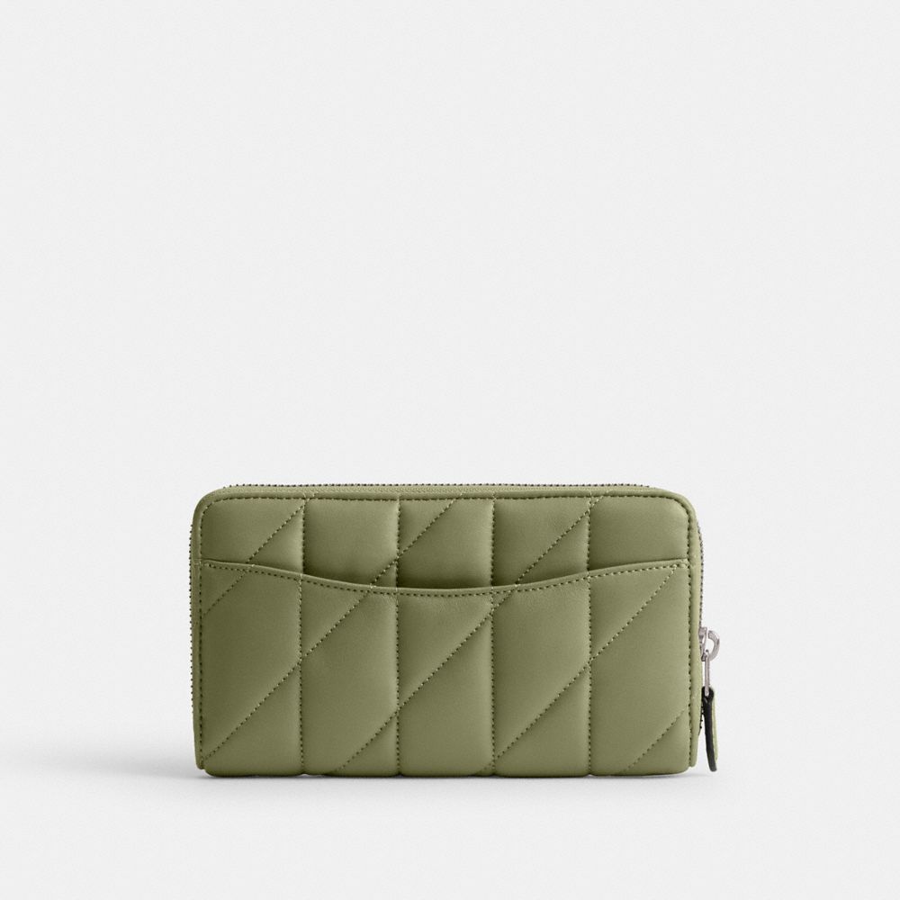 COACH®,アコーディオン ジップ ウォレット・ピロー キルティング,長財布,ﾓｽ