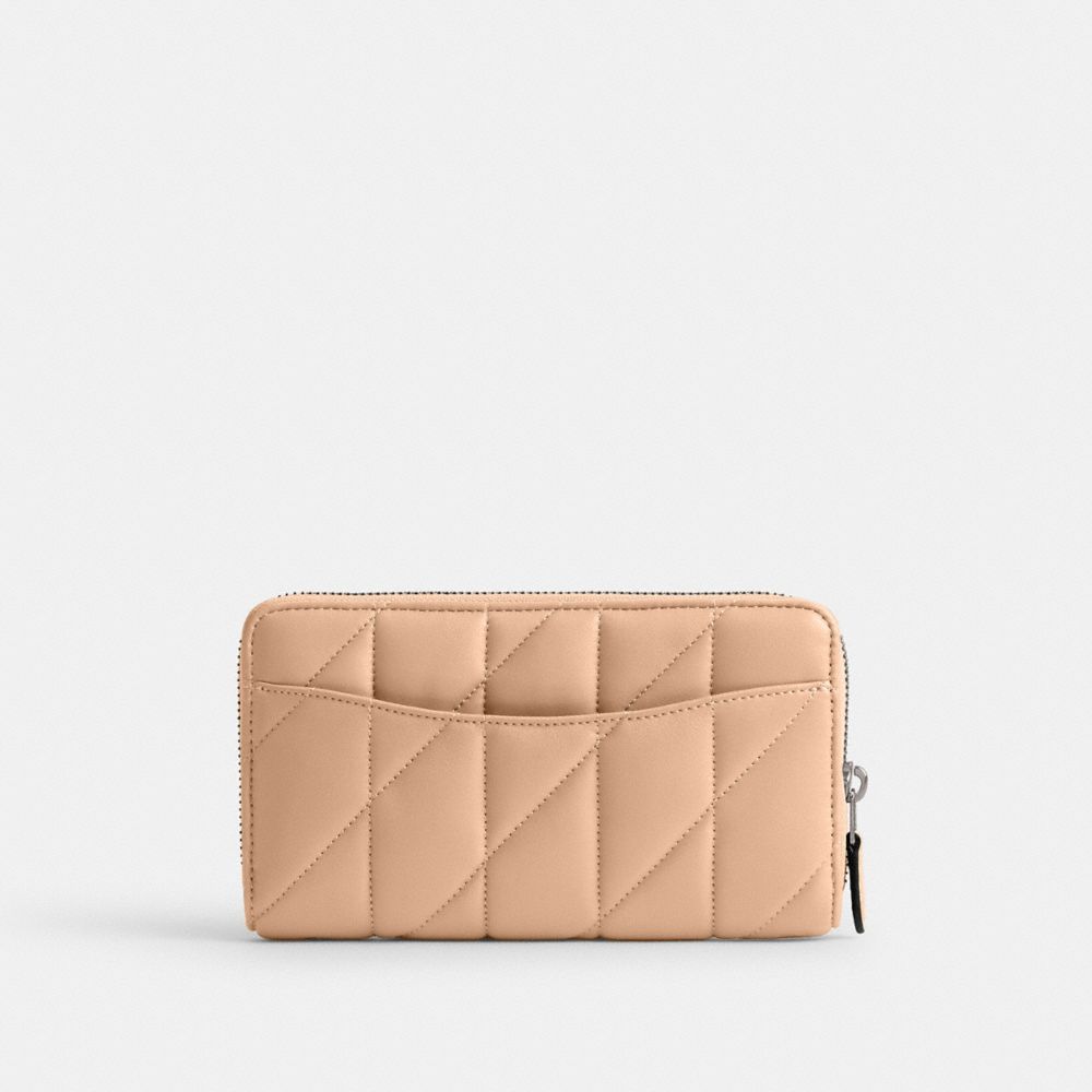 COACH®,アコーディオン ジップ ウォレット・ピロー キルティング,長財布,ﾊﾞﾌ