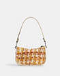 COACH®,SWINGER BAG 20 IN TWEED,Glovetanned Leather,Small,Silver/Neutral Multi,Back View