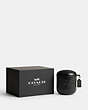 COACH®,BOXED COACH BLACK COLLECTION GLASS CANDLE,Wax,Matte Black/Charcoal/Black,Front View