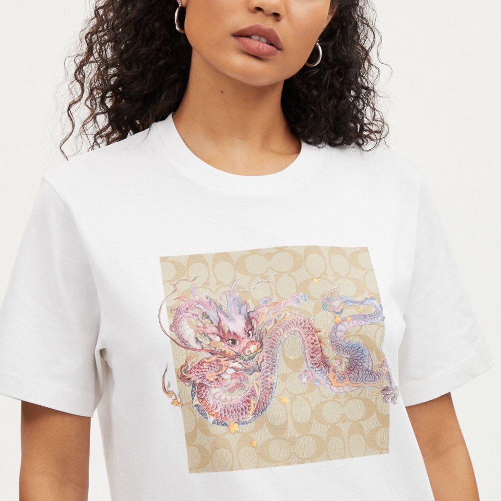 COACH®  New Year Signature T Shirt With Dragon