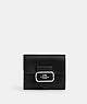 COACH®,SMALL MORGAN WALLET,Leather,Mini,Silver/Black,Front View