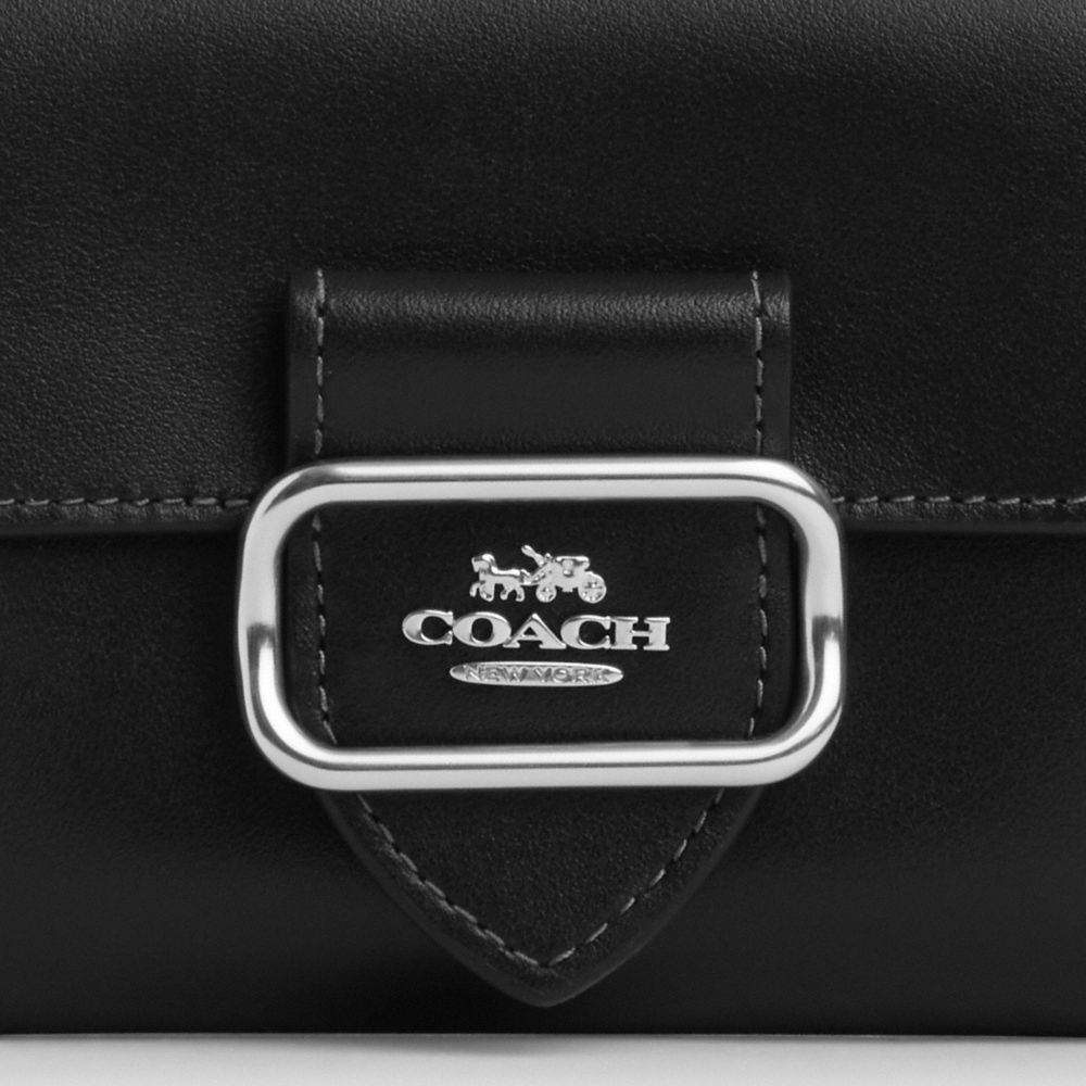 COACH®,SMALL MORGAN WALLET,Smooth Leather,Silver/Black