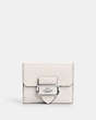 COACH®,SMALL MORGAN WALLET,Leather,Silver/Chalk,Front View