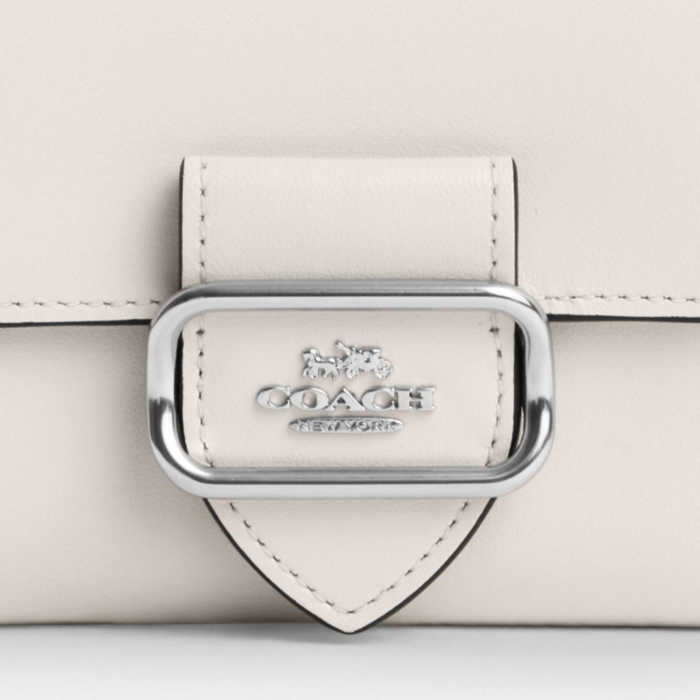 COACH®,PETIT PORTEFEUILLE MORGAN,Cuir,Argent/Craie