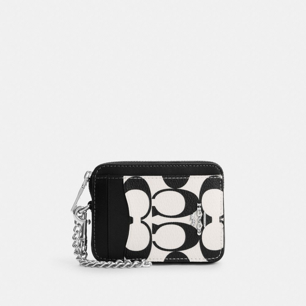 COACH® Outlet Zip Card Case In Signature Canvas