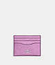 COACH®,SLIM ID CARD CASE,Leather,Mini,Silver/Metallic Lilac,Front View
