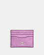 COACH®,SLIM ID CARD CASE,Leather,Mini,Silver/Metallic Lilac,Front View