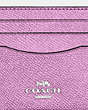 COACH®,SLIM ID CARD CASE,Leather,Mini,Silver/Metallic Lilac
