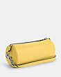 COACH®,NOLITA BARREL BAG,Pebbled Leather,Mini,Silver/Retro Yellow,Angle View