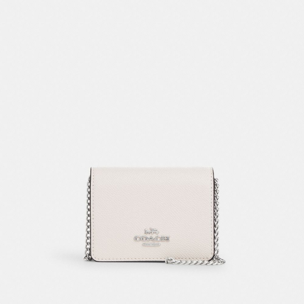 Coach Boxed Mini Wallet On A Chain In Signature Leather