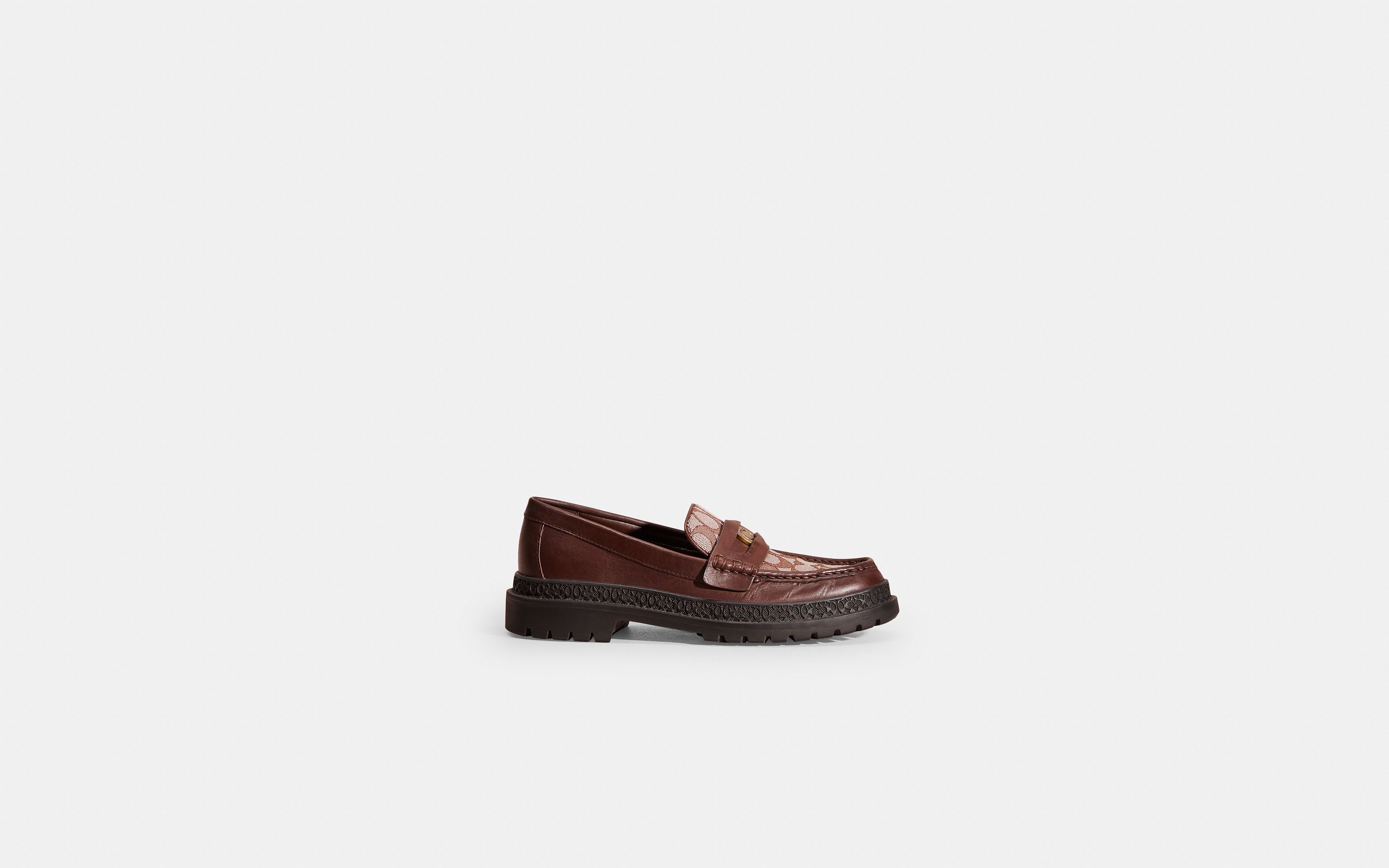 Restored Loafer With Signature Jacquard And Coin