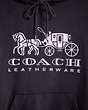 COACH®,RESTORED HORSE AND CARRIAGE HOODIE IN ORGANIC COTTON,Black,Scale View