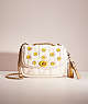 COACH®,UPCRAFTED PILLOW MADISON SHOULDER BAG WITH QUILTING,Nappa leather,Small,Flower Power,Brass/Chalk,Front View