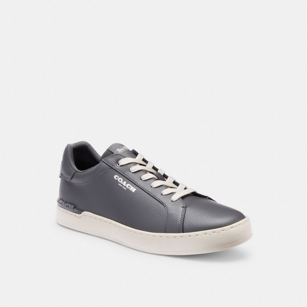 COACH®,CLIP LOW TOP SNEAKER,Industrial Grey,Front View