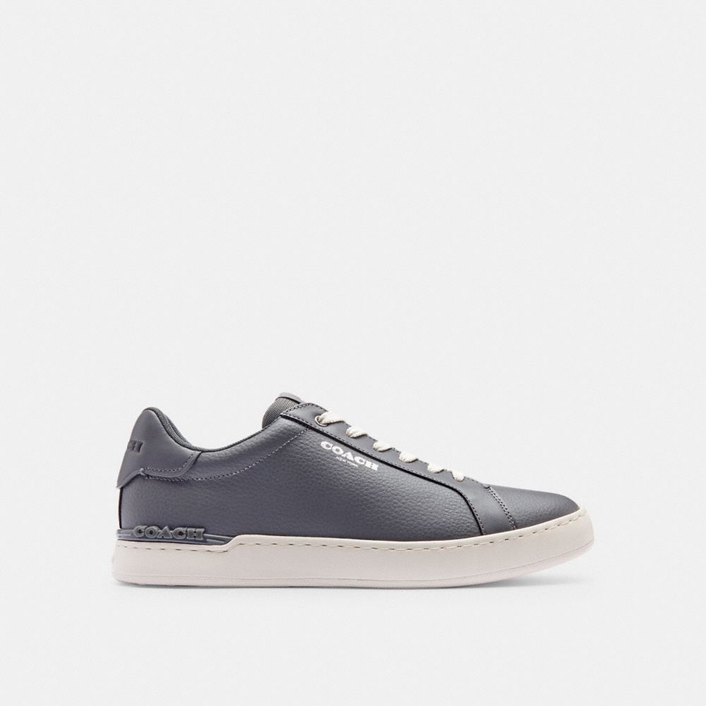 COACH®,CLIP LOW TOP SNEAKER,Industrial Grey,Angle View