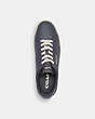 COACH®,CLIP LOW TOP SNEAKER,Leather,Industrial Grey,Inside View,Top View