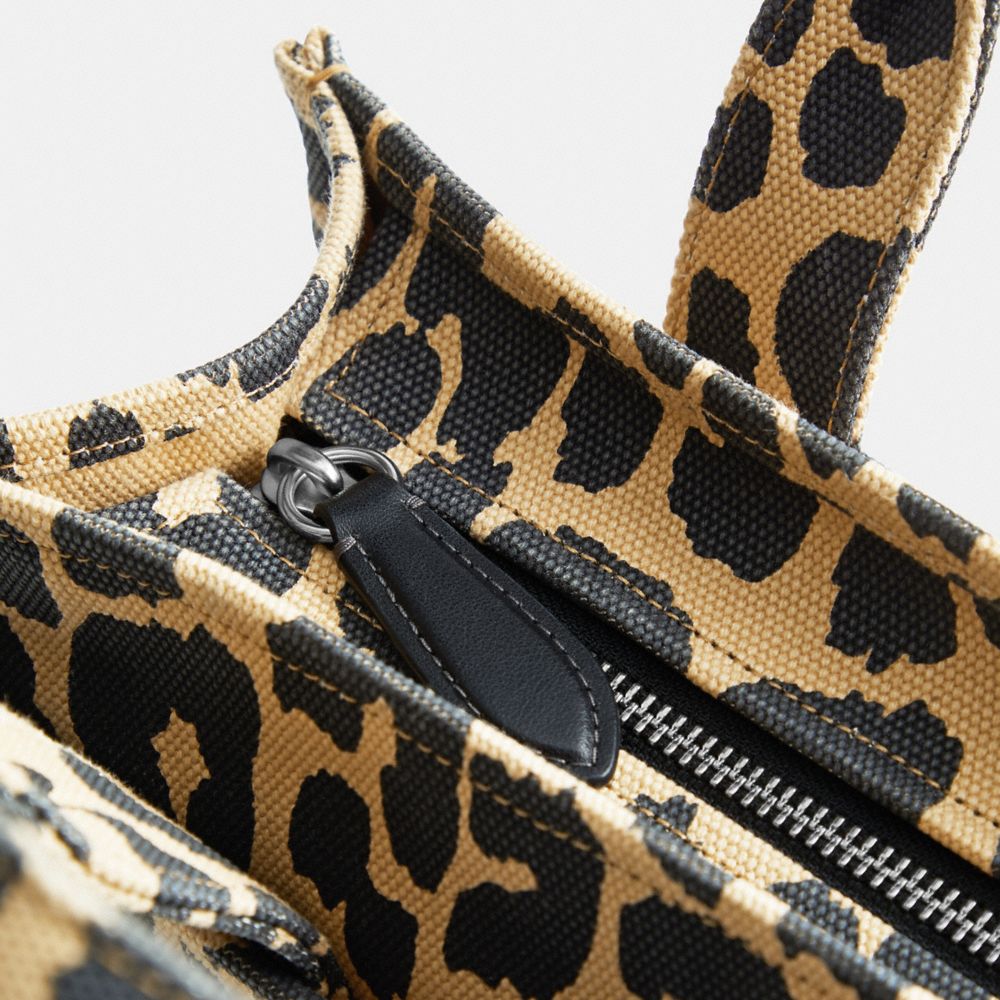 Silber Leopard Cargo Tote 26 Mit Leoparden Print