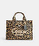 COACH®,CARGO TOTE WITH LEOPARD PRINT,Recycled Canvas/Recycled Leather,X-Large,Silver/Leopard,Front View