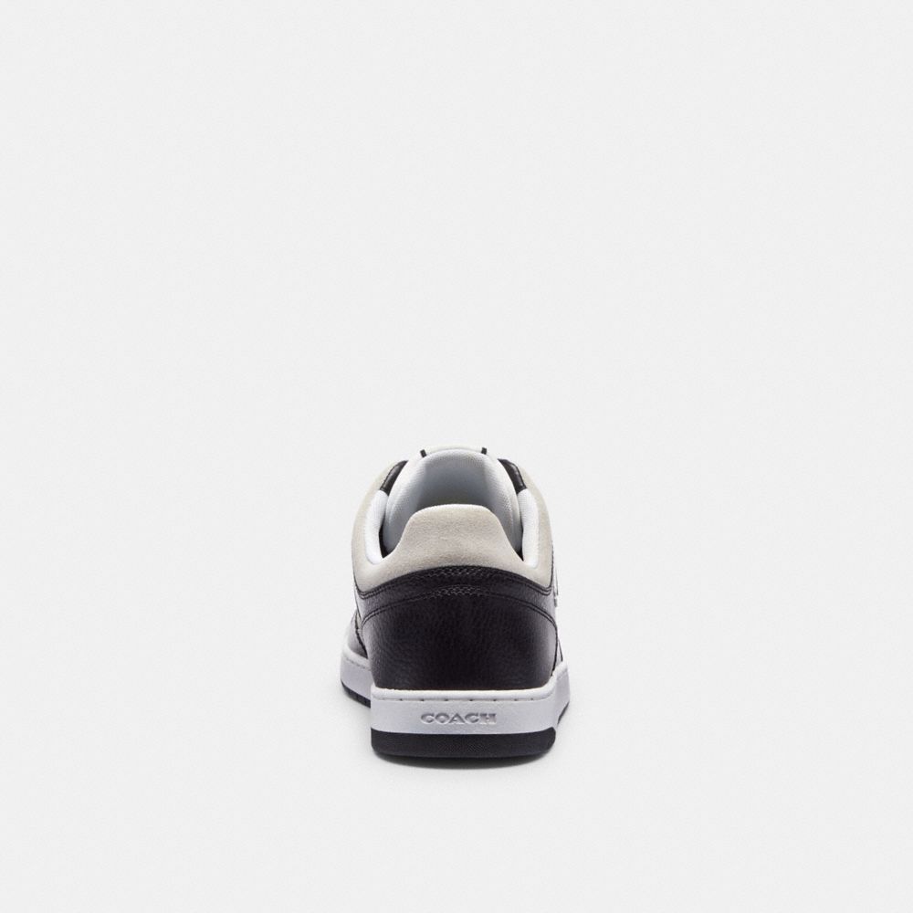 COACH®,C201 SNEAKER,Suede,Black/Light Grey,Alternate View