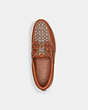 COACH®,BENSON BOAT SHOE IN SIGNATURE JACQUARD,Signature Jacquard,Burnished Amber,Inside View,Top View