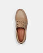 COACH®,BENSON BOAT SHOE,Leather,Taupe,Inside View,Top View