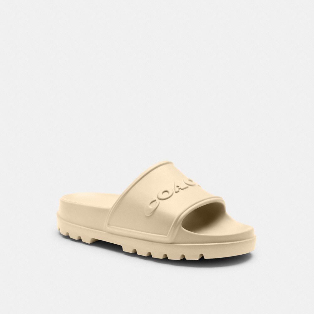 COACH®,Jesse Slide,Slides,Casual,Beige,Front View